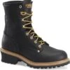 Carolina Boots: Men's CA1825 Black 8" Steel Toe Elm Logger Boot