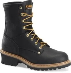 Carolina Boots: Men's CA1825 Black 8" Steel Toe Elm Logger Boot