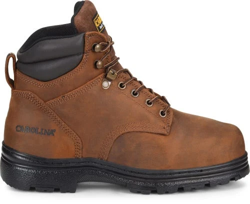 Carolina Boots: Men's CA3527 Brown Steel Toe Internal Met Guard EH Work Boots 2 Carolina Boots: Men's CA3527 Brown Steel Toe Internal Met Guard EH Work Boots - Image 2