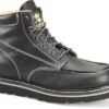 Carolina Boots: Men's CA7007 Black Flatiron 6" Moc Wedge Toe Work Boot