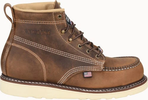 Carolina Boots: Men’s CA7011 Old Town Folklore AMP USA 6” Domestic Moc Toe Wedge Work Boot 2 Carolina Boots: Men’s CA7011 Old Town Folklore AMP USA 6” Domestic Moc Toe Wedge Work Boot - Image 2