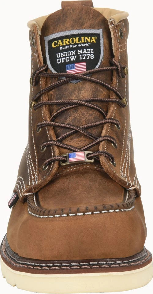 Carolina Boots: Men’s CA7011 Old Town Folklore AMP USA 6” Domestic Moc Toe Wedge Work Boot 4 Carolina Boots: Men’s CA7011 Old Town Folklore AMP USA 6” Domestic Moc Toe Wedge Work Boot - Image 4