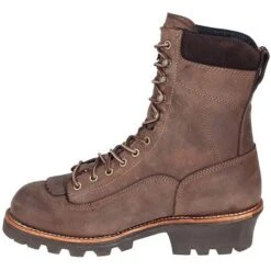Carolina Boots: Men's Brown 8 Inch Waterproof CA7022 Logger Boots 11 Carolina Boots: Men's Brown 8 Inch Waterproof CA7022 Logger Boots -Workingperson Deals Shirts Store ca7021st carolinai 01 1