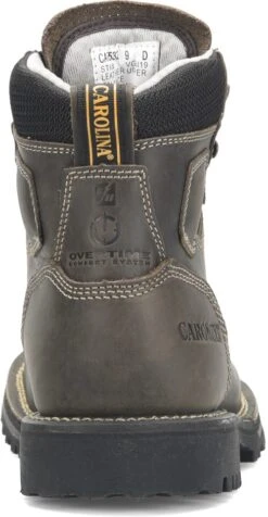 Carolina Boots: Men's CA7532 Grey 6” PitStop Waterproof Comp Toe Work Boots 11 Carolina Boots: Men's CA7532 Grey 6” PitStop Waterproof Comp Toe Work Boots -Workingperson Deals Shirts Store ca7532 500xauto heel