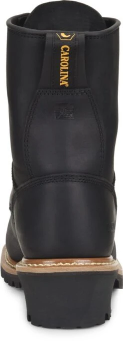 Carolina Boots: Men's CA825 Black 8" Elm Logger Boot -Workingperson Deals Shirts Store ca825 500xauto heel