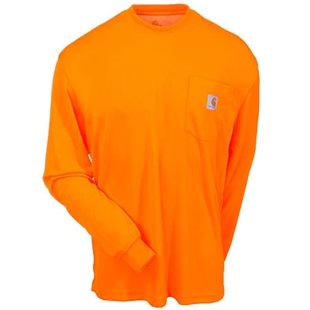 Carhartt Force Shirts: Men's Force Orange 100494 824 High Visibility Work Shirt 2 Carhartt Force Shirts: Men's Force Orange 100494 824 High Visibility Work Shirt - Image 2