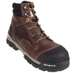 Carhartt Boots: Men's CME6355 Energy 6-Inch Waterproof Composite Toe EH Brown Work Boots -Workingperson Deals Shirts Store carhartt cme6355 p 01
