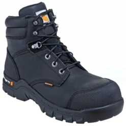 Carhartt Boots: Men's CMF6371 Black 6-Inch Waterproof Composite Toe Rugged Flex EH Boots -Workingperson Deals Shirts Store carhartt cmf 6371 p 01
