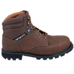Carhartt Footwear: Men's CMW6274 Brown 6 Inch Steel Toe Boots -Workingperson Deals Shirts Store carhartt cmw6274 o 01