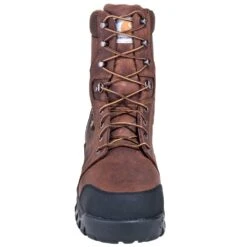 Carhartt Boots: Men's CMF8720 Brown Met Guard Waterproof 8-Inch Work Boots -Workingperson Deals Shirts Store carhartt cwf8720 f 01