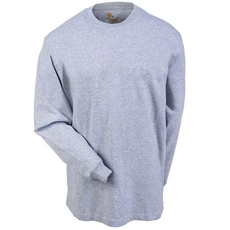 Carhartt Shirts: Men's Heather Grey K231 HGY Logo Long Sleeve Shirt 2 Carhartt Shirts: Men's Heather Grey K231 HGY Logo Long Sleeve Shirt - Image 2