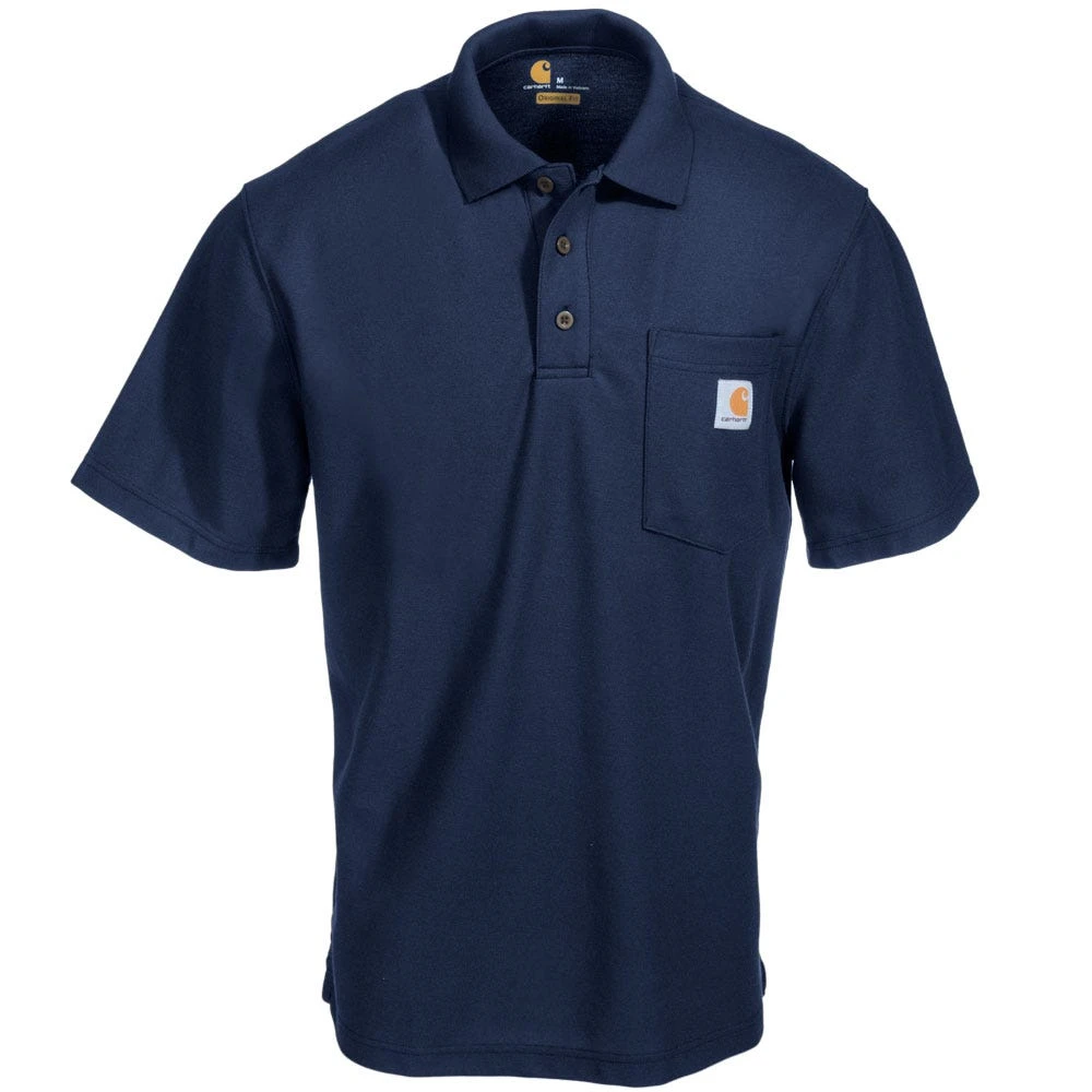 Carhartt Shirts: Men's K570 NVY Blue Contractor’s Work Pocket Polo Shirt 2 Carhartt Shirts: Men's K570 NVY Blue Contractor’s Work Pocket Polo Shirt - Image 2