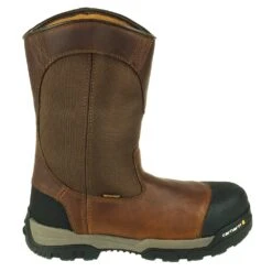 Carhartt Boots: Men's CME1355 Brown Composite Toe Waterproof Pull On Boots -Workingperson Deals Shirts Store carhartt cme1355 o 001 1