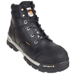 Carhartt Boots: Men's CME6351 Black 6-Inch Waterproof Insite Composite Toe EH Work Boots -Workingperson Deals Shirts Store carhartt cme6351 p 01