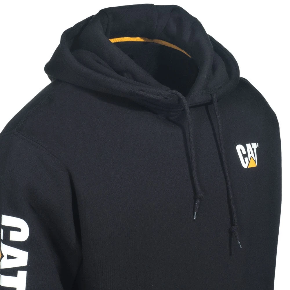 Caterpillar Sweatshirts: Men's 1910709 016 Black Hooded Trademark Banner Sweatshirt 2 Caterpillar Sweatshirts: Men's 1910709 016 Black Hooded Trademark Banner Sweatshirt - Image 2