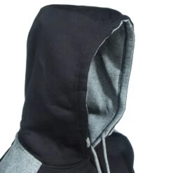 CAT Apparel Sweatshirts: Men's 1910802 016 Black Logo Panel Hooded Sweatshirt -Workingperson Deals Shirts Store cat 1910802 016 h 01