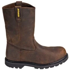Caterpillar Boots: Men's Steel Toe EH 89516 Revolver Wellington Boots -Workingperson Deals Shirts Store cat 89516 o 01
