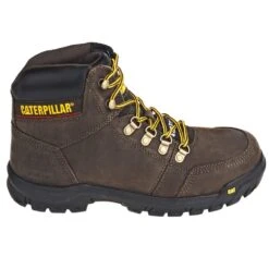 Caterpillar Boots: Men's P90803 Steel Toe EH Outline Seal Brown Work Boots -Workingperson Deals Shirts Store cat 90803 o 01