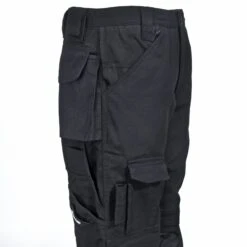 CAT Apparel Pants: Men's C172 016 Black Multi-Pocket Trademark Trousers -Workingperson Deals Shirts Store cat c172 016 r 01