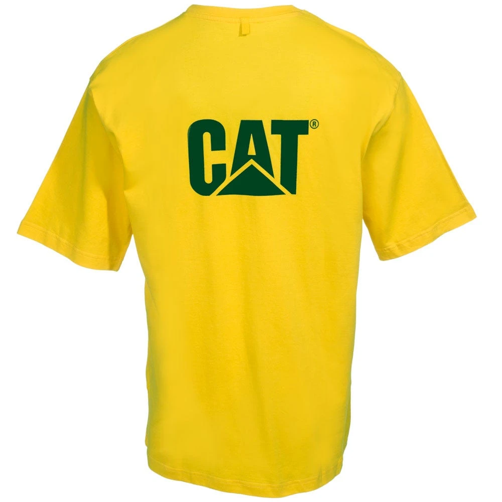 CAT Apparel Shirts: Men's W05324 555 Yellow Trademark Tee Shirt 1 CAT Apparel Shirts: Men's W05324 555 Yellow Trademark Tee Shirt