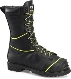 Matterhorn Boots: Men's CV12000 Black Steel Toe 10" Internal Metguard Waterproof Lace To Toe Work Boot