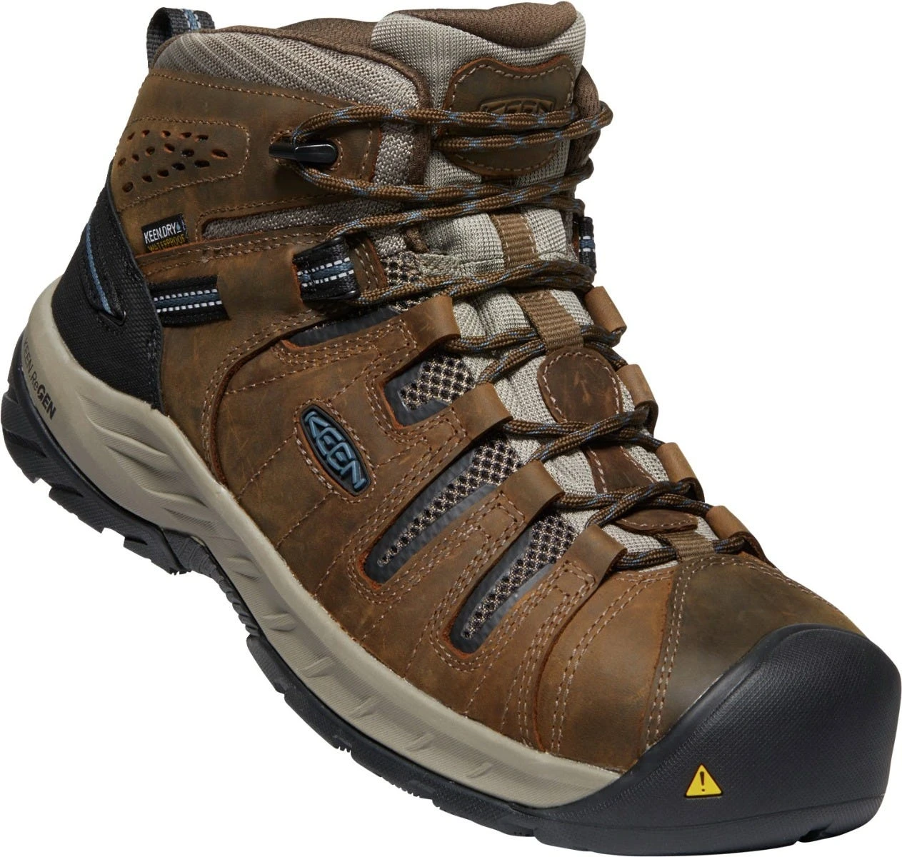 Keen Utility: Men's 1023237 Cascade Brown Orion Blue Flint II Steel Toe Waterproof Work Boot 2 Keen Utility: Men's 1023237 Cascade Brown Orion Blue Flint II Steel Toe Waterproof Work Boot - Image 2