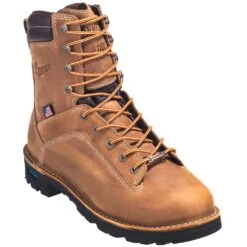 Danner Boots: Men's 17319 Brown Waterproof USA-Made EH Insulated Quarry Boots -Workingperson Deals Shirts Store danner 17319 p 01