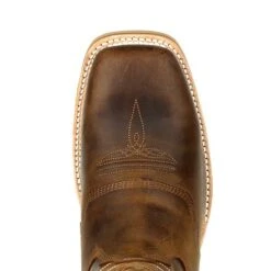 Durango Boots: Men's DDB0297 Brown Maverick Pro Steel Toe Waterproof Pull On Square Toe Work Boot -Workingperson Deals Shirts Store ddb0297 birdseye