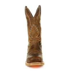 Durango Boots: Men's DDB0297 Brown Maverick Pro Steel Toe Waterproof Pull On Square Toe Work Boot -Workingperson Deals Shirts Store ddb0297 front