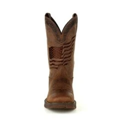 Durango Boots: Men's DDB0314 Brown Rebel Distressed Flag Pull On Square Toe Western Boot 11 Durango Boots: Men's DDB0314 Brown Rebel Distressed Flag Pull On Square Toe Western Boot -Workingperson Deals Shirts Store ddb0314 front