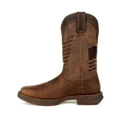 Durango Boots: Men's DDB0314 Brown Rebel Distressed Flag Pull On Square Toe Western Boot 10 Durango Boots: Men's DDB0314 Brown Rebel Distressed Flag Pull On Square Toe Western Boot -Workingperson Deals Shirts Store ddb0314 instep