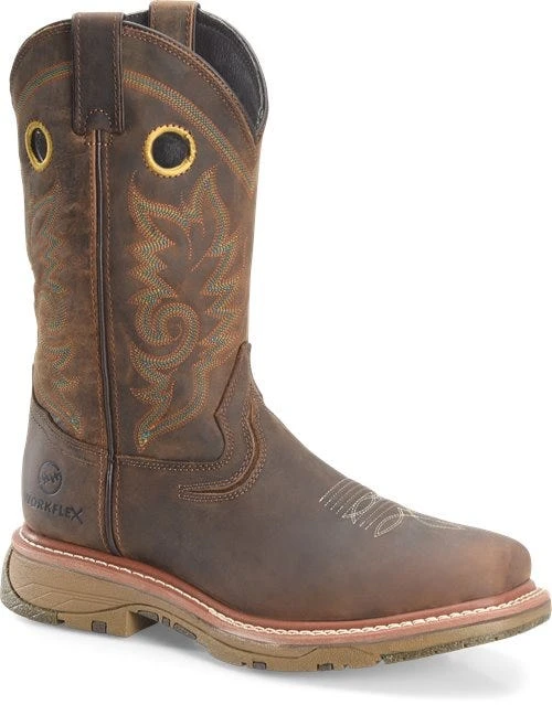 Double H Boots: Men's DH5241 Brown Square Composite Toe 12" Elijah Workflex MAX Cowboy Boot 1 Double H Boots: Men's DH5241 Brown Square Composite Toe 12" Elijah Workflex MAX Cowboy Boot