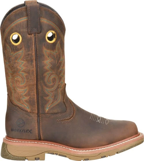 Double H Boots: Men's DH5241 Brown Square Composite Toe 12" Elijah Workflex MAX Cowboy Boot 2 Double H Boots: Men's DH5241 Brown Square Composite Toe 12" Elijah Workflex MAX Cowboy Boot - Image 2