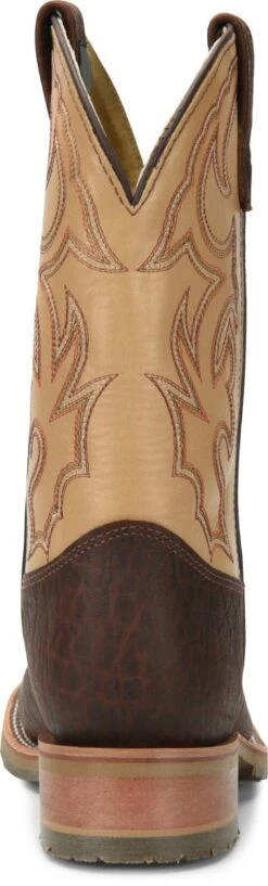 Double H Boots: Men's DH5305 Brown Square Steel Toe Graham 11" ICE Roper Cowboy Boot -Workingperson Deals Shirts Store dh5305 500xauto heel