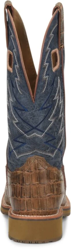 Double H Boots: Men’s DH7011 Navy NYLES 11” Steel Toe Square Toe Roper -Workingperson Deals Shirts Store dh7011 500xauto heel