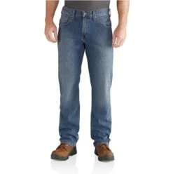 Carhartt Jeans: Men's 102804 964 Coldwater Rugged Flex Relaxed Fit Straight Leg 5 Pocket Jeans