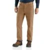 Carhartt Pants: Men's 103342 253 Dark Khaki Rugged Flex Relaxed Fit Canvas Flannel-Lined Utility Work Pant