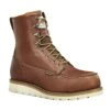 Black Diamond Boots: Men's FW8275 Red Brown 8" Moc Toe Waterproof Wedge Boot