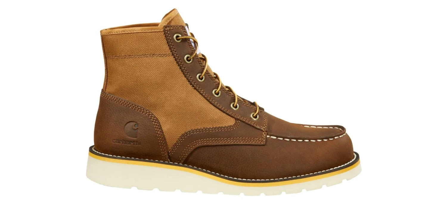Carhartt Boots: Men's FW6035-M Brown Leather And Nylon 6-Inch Soft Toe Wedge Work Boot 2 Carhartt Boots: Men's FW6035-M Brown Leather And Nylon 6-Inch Soft Toe Wedge Work Boot - Image 2