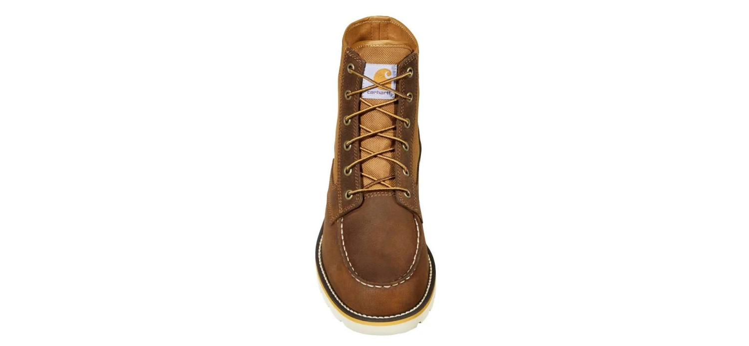 Carhartt Boots: Men's FW6035-M Brown Leather And Nylon 6-Inch Soft Toe Wedge Work Boot 4 Carhartt Boots: Men's FW6035-M Brown Leather And Nylon 6-Inch Soft Toe Wedge Work Boot - Image 4