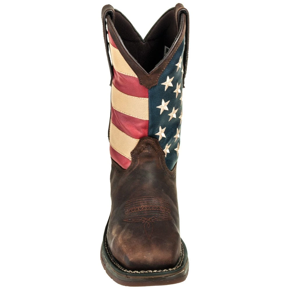 Durango Boots: Men's Steel Toe DB020 American Flag Rebel Cowboy Boots 2 Durango Boots: Men's Steel Toe DB020 American Flag Rebel Cowboy Boots - Image 2