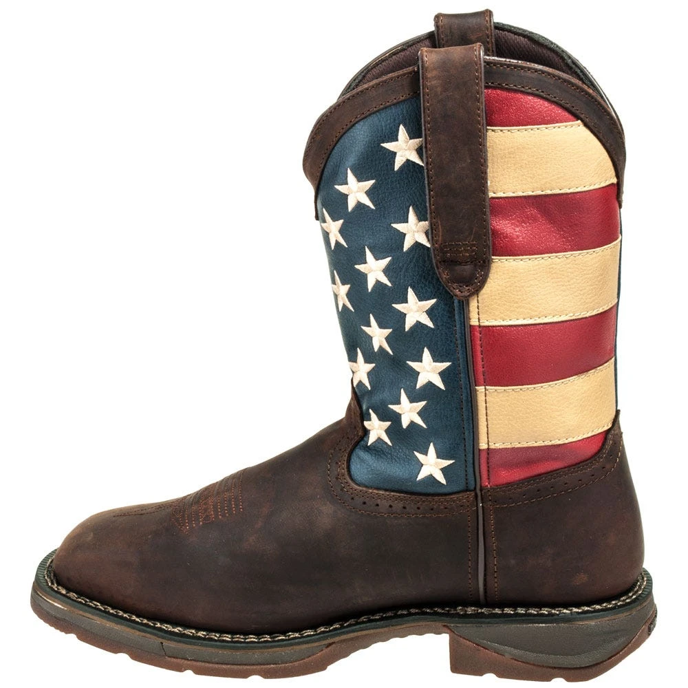 Durango Boots: Men's Steel Toe DB020 American Flag Rebel Cowboy Boots 3 Durango Boots: Men's Steel Toe DB020 American Flag Rebel Cowboy Boots - Image 3