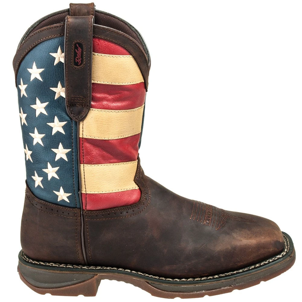 Durango Boots: Men's Steel Toe DB020 American Flag Rebel Cowboy Boots 4 Durango Boots: Men's Steel Toe DB020 American Flag Rebel Cowboy Boots - Image 4