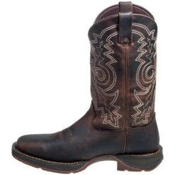 Durango Boots: Men's Brown Rebel DB4443 Leather Square Toe Cowboy Boots -Workingperson Deals Shirts Store durango db4443 i 01
