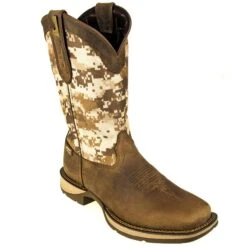 Durango Boots: Men's Desert Camo DDB0166 Rebel Western Pull-On Boots -Workingperson Deals Shirts Store durango ddb0166 p 01