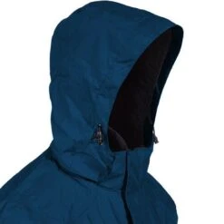Eddie Bauer Jackets: Men's Blue EB550 DPS Waterproof Hooded Lined Rain Jacket -Workingperson Deals Shirts Store eddie bauer eb550 blu h 01 1