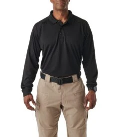 5.11 Tactical Shirts: Men's Performance Black Long Sleeve Polo Shirt 72049 019