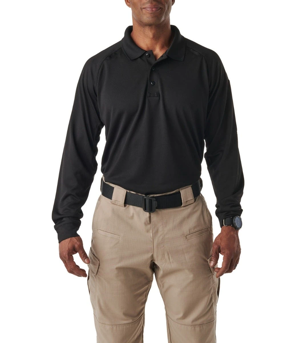 5.11 Tactical Shirts: Men's Performance Black Long Sleeve Polo Shirt 72049 019 1 5.11 Tactical Shirts: Men's Performance Black Long Sleeve Polo Shirt 72049 019