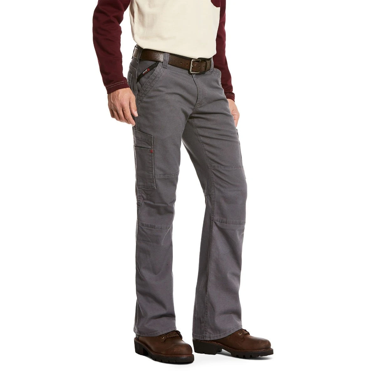 Ariat Work FR: Men's FR 10027709 Iron Gray M5 Stretch DuraLight Canvas Straight Leg Pant 4 Ariat Work FR: Men's FR 10027709 Iron Gray M5 Stretch DuraLight Canvas Straight Leg Pant - Image 4