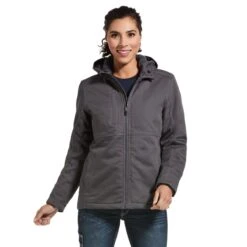 Ariat Rebar Jackets: Women's 10032917 Rebar Grey DuraCanvas Insulated Jacket